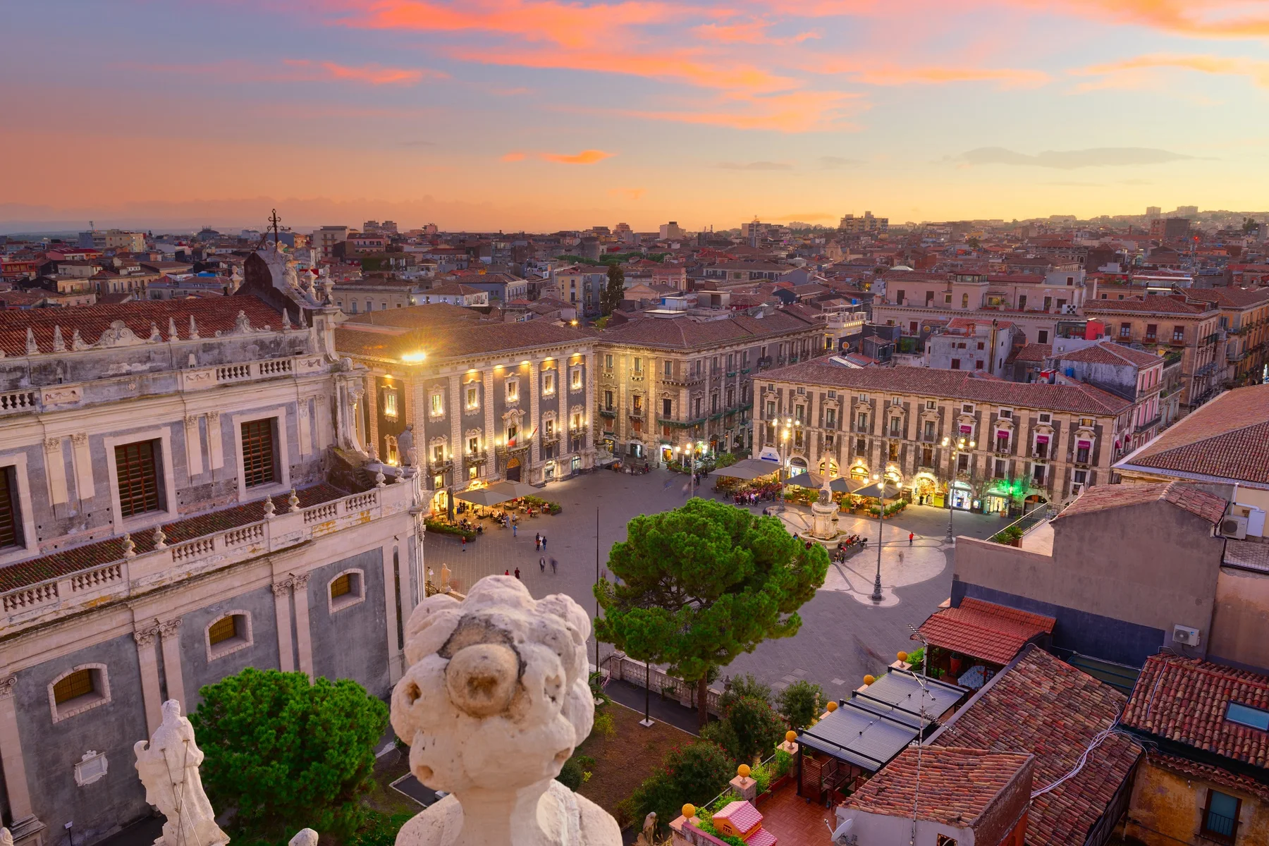 Catania, Sicily at dusk