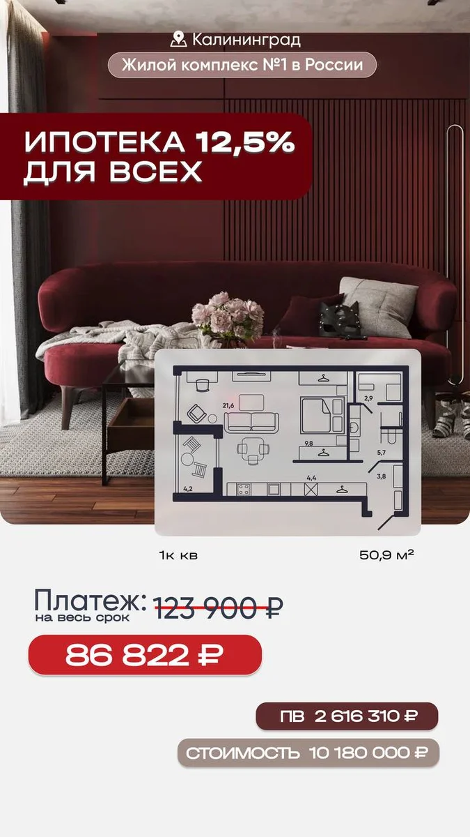 Ипотека для покупателей квартир в комплексах Русская Европа