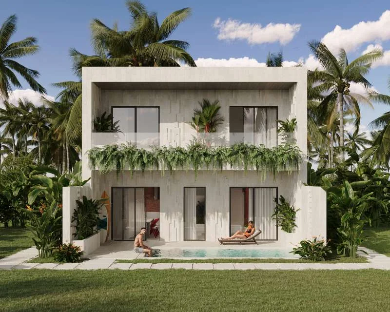 Жилой комплекс для богатых серферов. Пешком до главного серф-спота Бали.