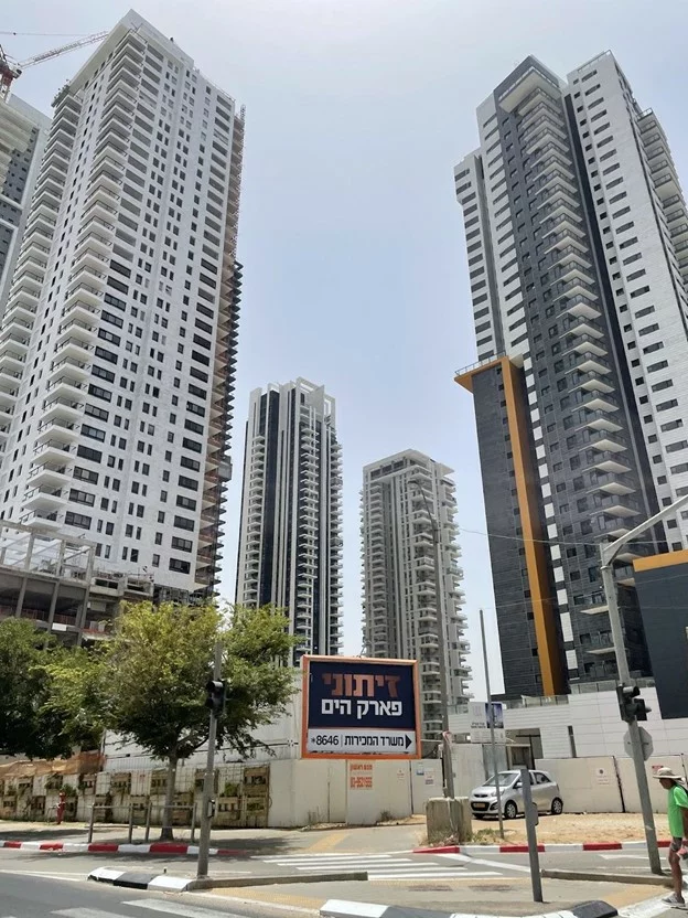 New residential developments in Bat Yam, an adjacent city to Jaffa and Tel Aviv