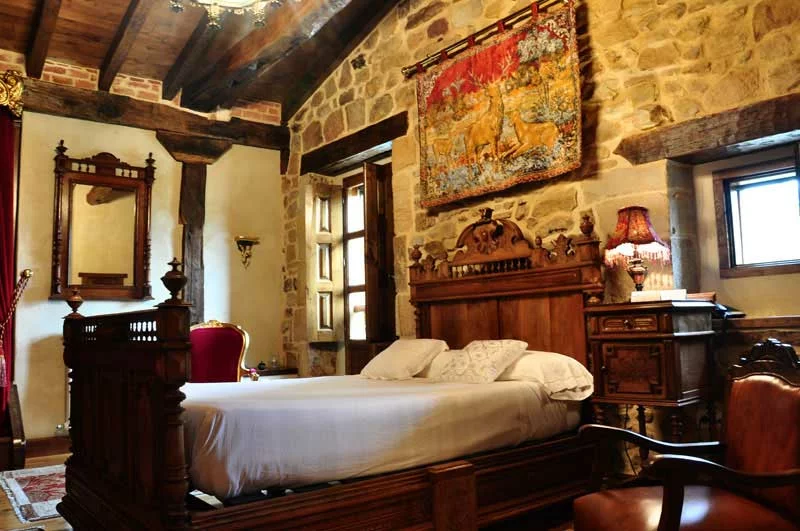 Bedroom in a castle in Spain