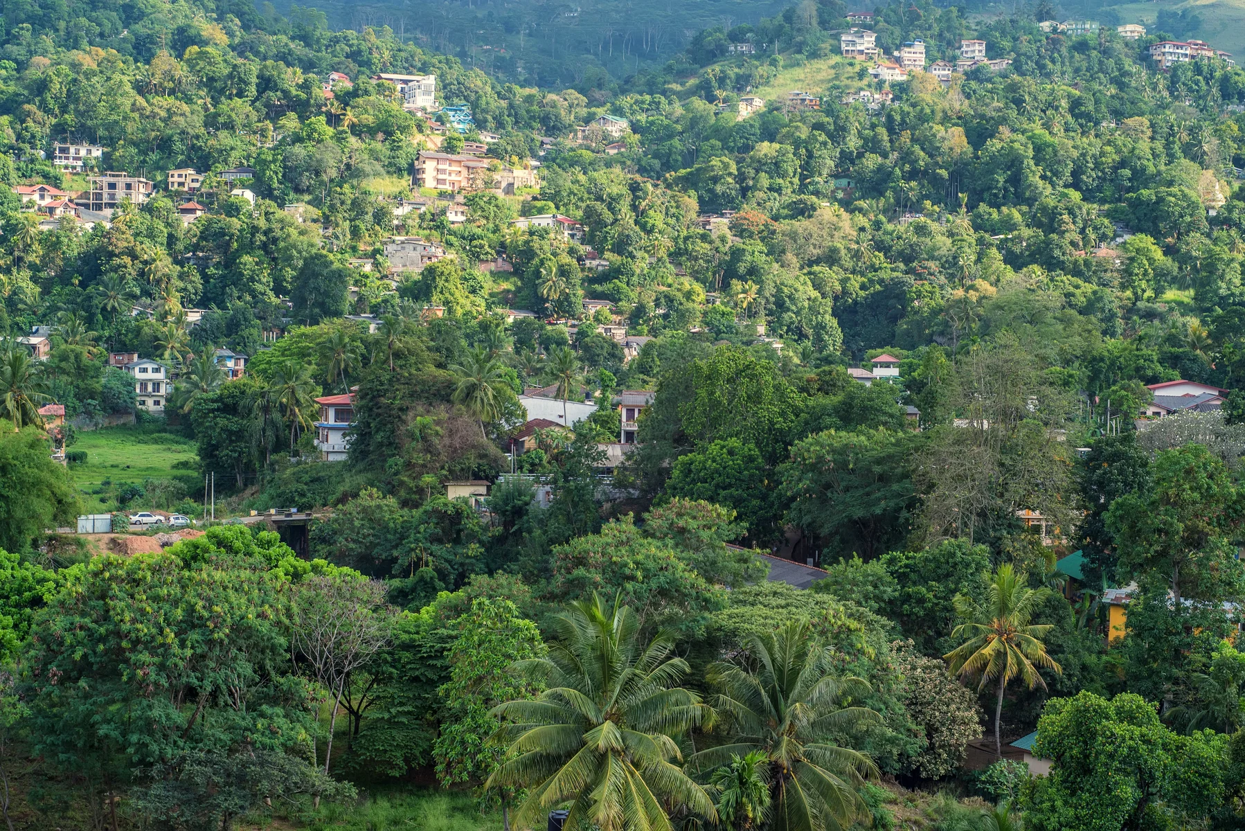 Piękny widok na Kandy na Sri Lance