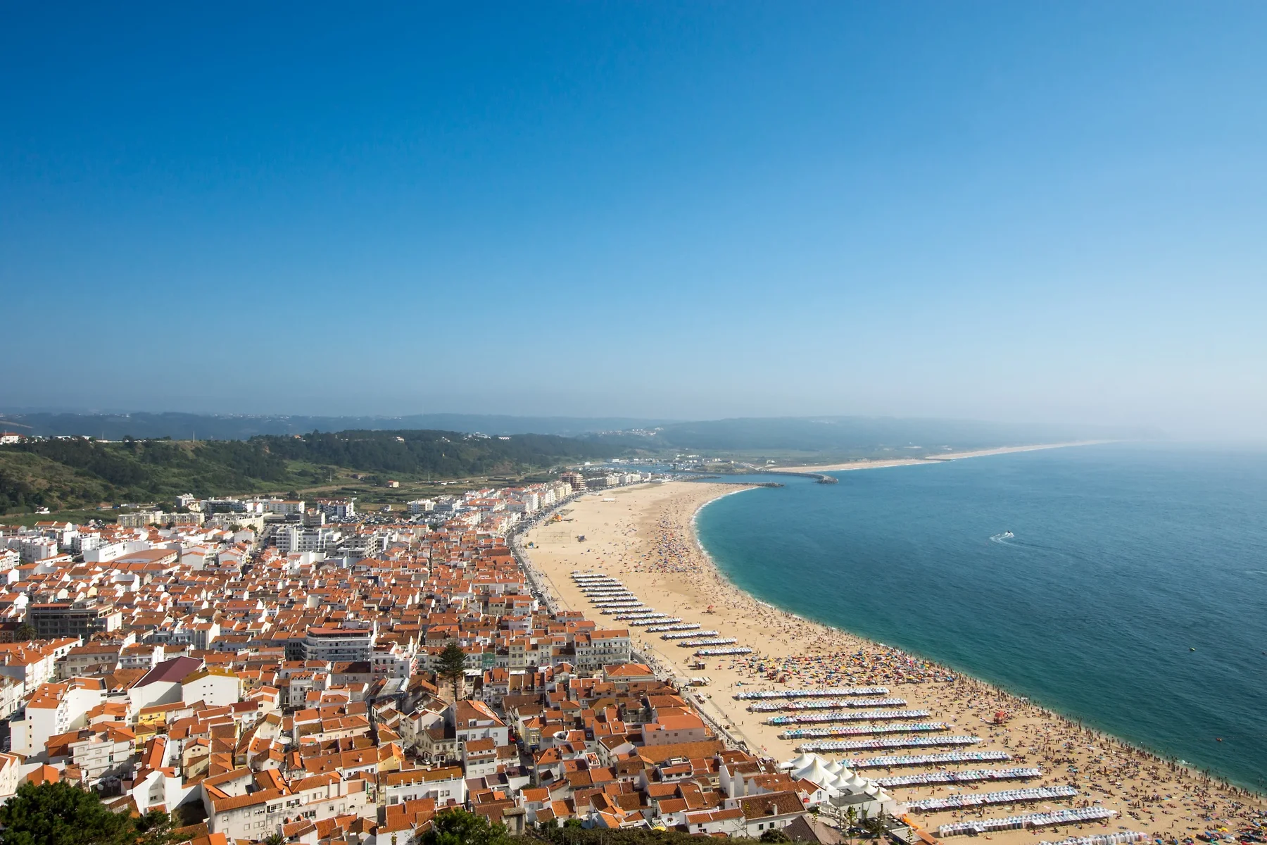 <strong>Nazare with beach in Portugal</strong>