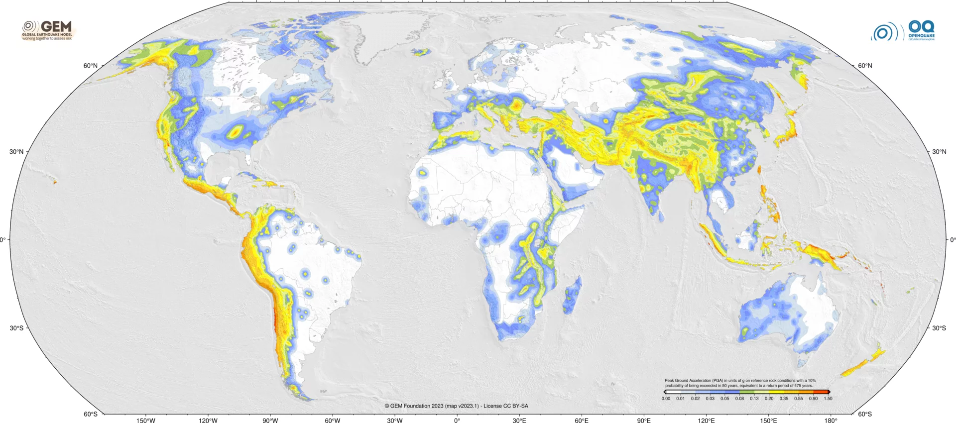 Seismic hazard map