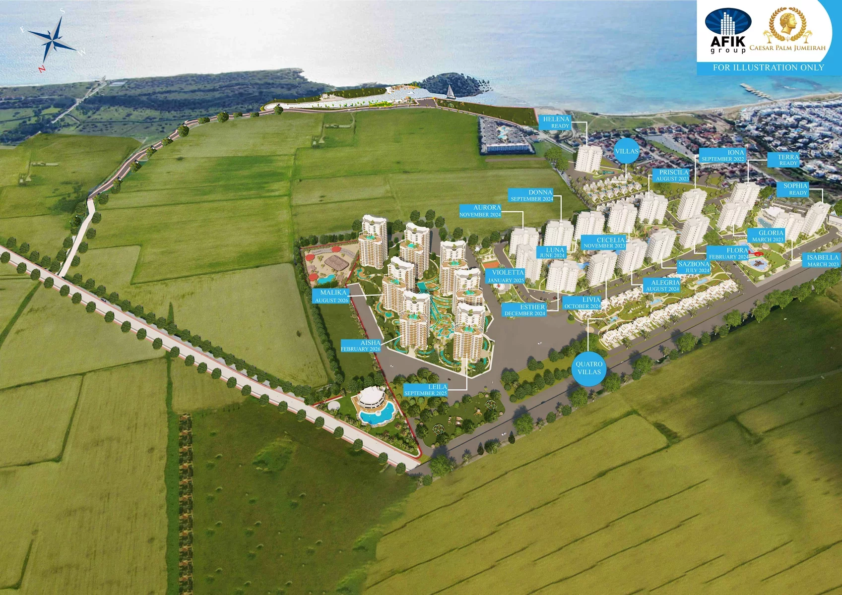 The project for the placement of residential complexes in Northern Cyprus