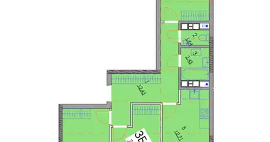 Apartamento 3 habitaciones en Minsk, Belarús