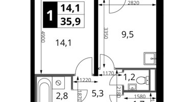 Apartamento 1 habitación en Sapronovo, Rusia