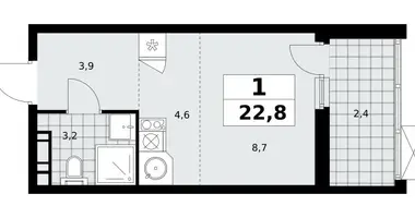 Mieszkanie 1 pokój w Kommunarka, Rosja