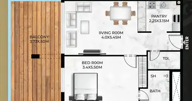 Apartamento 1 habitacion en Dubái, Emiratos Árabes Unidos
