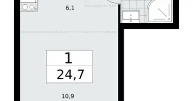 1 room apartment in Kommunarka, Russia