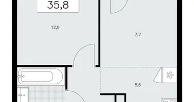 2 room apartment in Kommunarka, Russia