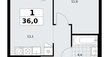 1 room apartment in Troitsk, Russia