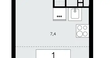 Apartamento 1 habitación en Kommunarka, Rusia