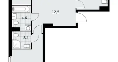 Wohnung 3 zimmer in Kommunarka, Russland