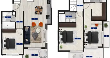 4 room apartment in Alanya, Turkey