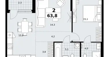 Квартира 2 комнаты в район Коммунарка, Россия