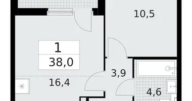 Apartamento 1 habitación en Krasnoye Selo, Rusia