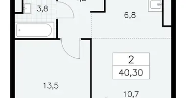 2 room apartment in Moscow, Russia