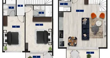 3 room apartment in Alanya, Turkey