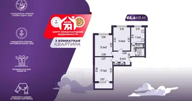 3 room apartment in Minsk, Belarus