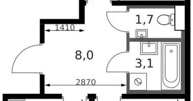 2 room apartment in Leninsky District, Russia