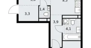 Apartamento 3 habitaciones en Vnukovo, Rusia