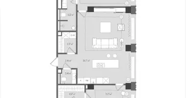 Wohnung 2 zimmer in Moskau, Russland