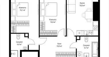 Квартира 2 комнаты в Москва, Россия