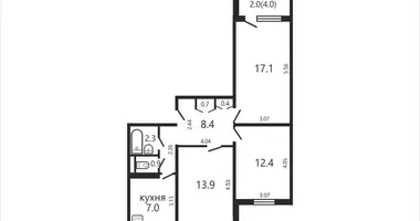 3 bedroom apartment in Minsk, Belarus