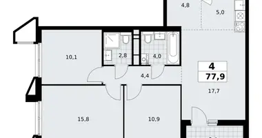 Apartamento 4 habitaciones en Kommunarka, Rusia