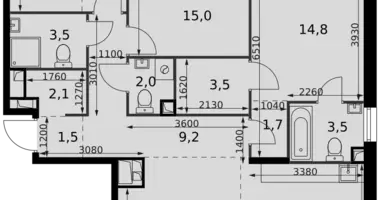 Wohnung 4 zimmer in Moskau, Russland