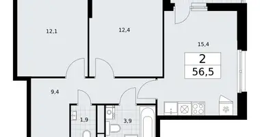 Квартира 2 комнаты в район Внуково, Россия