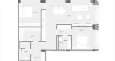 Wohnung 2 zimmer in Moskau, Russland