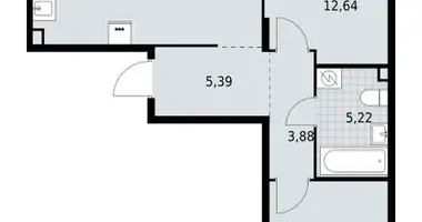 Apartamento 2 habitaciones en Lagolovskoe selskoe poselenie, Rusia