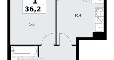 Wohnung 1 zimmer in Troizk, Russland