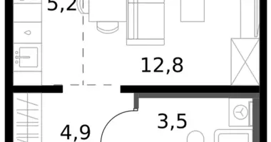 Kawalerka 1 pokój w Leninsky District, Rosja
