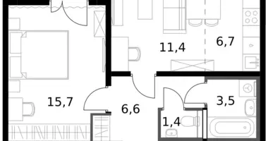 Квартира 2 комнаты в Ленинский городской округ, Россия