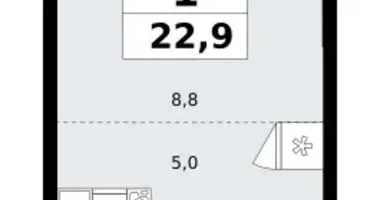 Mieszkanie 1 pokój w Kommunarka, Rosja