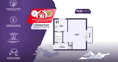 1 room apartment in Minsk, Belarus