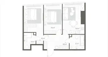 Mieszkanie 2 pokoi w Rosja