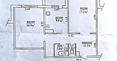 Wohnung 2 zimmer in Babrujsk, Belarus