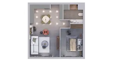 Apartamento 1 habitación en Gazimagusa Belediyesi, Chipre del Norte