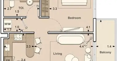 1 bedroom apartment in Dubai, United Arab Emirates