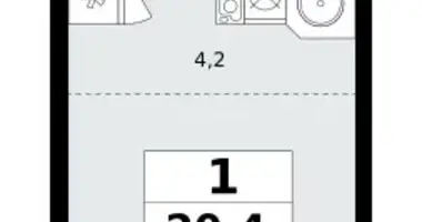 Wohnung 1 zimmer in Kommunarka, Russland