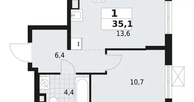 Wohnung 1 zimmer in Wsewoloschsk, Russland
