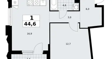 1 room apartment in Troitsk, Russia