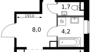 Wohnung 2 zimmer in Leninsky District, Russland