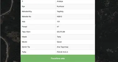 Plot of land in Yesilkoy, Turkey