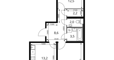 Apartamento 2 habitaciones en Leninsky District, Rusia