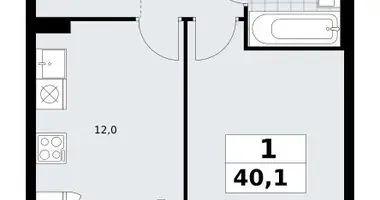 Квартира 1 комната в район Коммунарка, Россия
